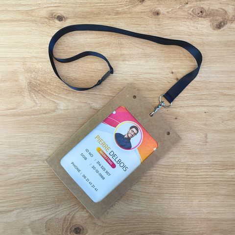 Porta badge Avery A6 in cartoncino certificato FSC® - inserti in carta inclusi - conf. 25 pz - 4839XL